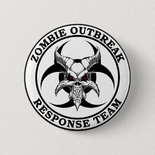 Zombie Outbreak Biohazard Demon Ronde Button 5,7 Cm