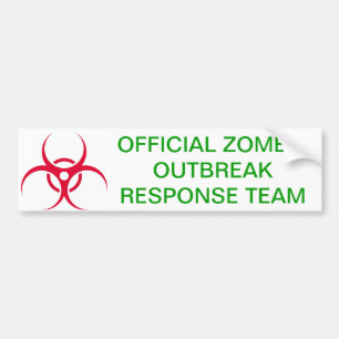 Zombie Outbreak Bumpersticker