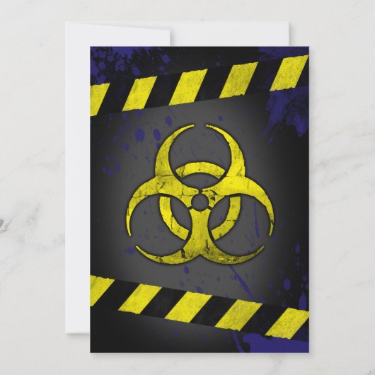 Zombie Outbreak Halloween Party Nodig Aangepaste Kaart (Achterkant)