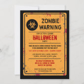 Zombie Outbreak nodigt het Halloween Warning Fun u Kaart (Voorkant)