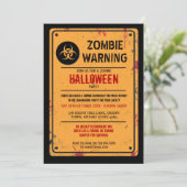 Zombie Outbreak nodigt het Halloween Warning Fun u Kaart (Staand voorkant)