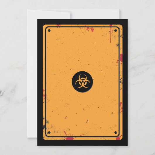 Zombie Outbreak nodigt het Halloween Warning Fun u Kaart (Achterkant)