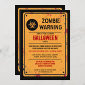 Zombie Outbreak nodigt het Halloween Warning Fun u Kaart (Voorkant / Achterkant)