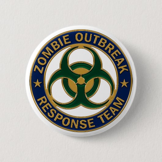 Zombie Outbreak Response Team Badge Ronde Button 5,7 Cm (Voorkant)
