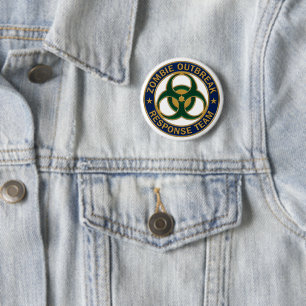 Zombie Outbreak Response Team Badge Ronde Button 5,7 Cm