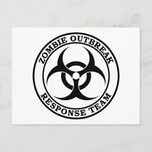 Zombie Outbreak Response Team (Biohazard) Briefkaart (Voorkant)