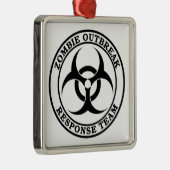 Zombie Outbreak Response Team (Biohazard) Metalen Ornament (Rechts)