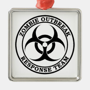 Zombie Outbreak Response Team (Biohazard) Metalen Ornament