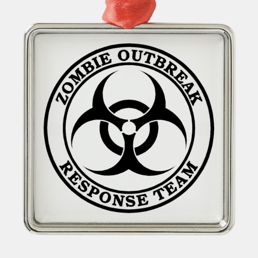 Zombie Outbreak Response Team (Biohazard) Metalen Ornament (Voorkant)