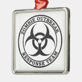 Zombie Outbreak Response Team (Biohazard) Metalen Ornament (Links)