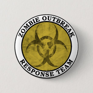Zombie Outbreak Response Team (Biohazard) Ronde Button 5,7 Cm