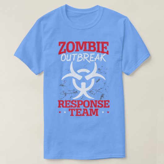 Zombie Outbreak Response Team Halloween Trick Or T T-shirt (Design voorkant)
