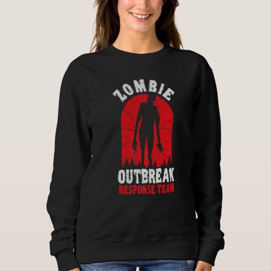 Zombie Outbreak Response Team Halloween Trick Or T Trui (Voorkant)