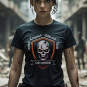 Zombie Outbreak Response Team jouw naam T-shirt