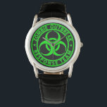 Zombie Outbreak Response Team Neon Green Horloge<br><div class="desc">Zombie Outbreak Response Team Neon Green</div>