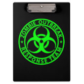 Zombie Outbreak Response Team Neon Green Klembord (Voorkant)
