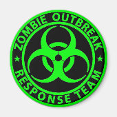 Zombie Outbreak Response Team Neon Green Magneet (Voorkant)