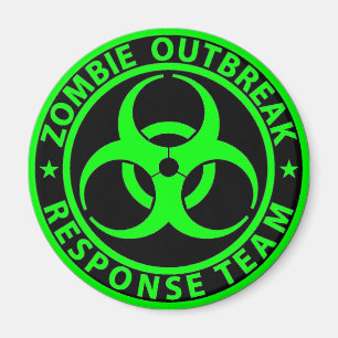 Zombie Outbreak Response Team Neon Green Magneet