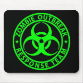 Zombie Outbreak Response Team Neon Green Muismat (Voorkant)