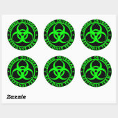 Zombie Outbreak Response Team Neon Green Ronde Sticker (Vel)