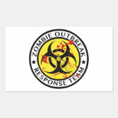 Zombie Outbreak Response Team Rechthoekige Sticker (Voorkant)