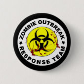 Zombie Outbreak Response Team. Ronde Button 5,7 Cm (Voorkant)