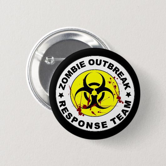 Zombie Outbreak Response Team. Ronde Button 5,7 Cm (Voorkant /achterkant)