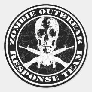 Zombie Outbreak Response Team Ronde Sticker