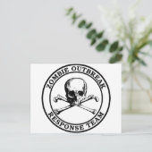 Zombie Outbreak Response Team (Skull Crossbones) Briefkaart (Staand voorkant)