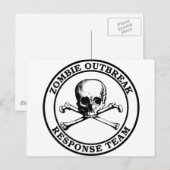 Zombie Outbreak Response Team (Skull Crossbones) Briefkaart (Voorkant / Achterkant)
