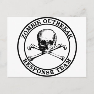 Zombie Outbreak Response Team (Skull Crossbones) Briefkaart