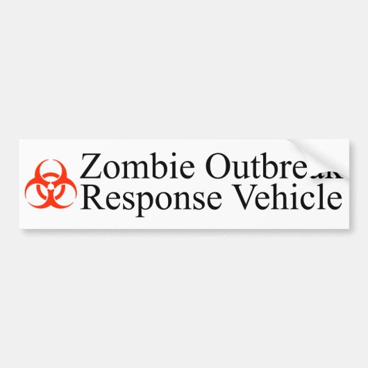 Zombie Outbreak Response Vehicle Bumpersticker (Voorkant)