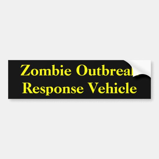 Zombie Outbreak Response Vehicle Bumpersticker (Voorkant)