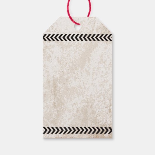 Zombie Outbreak verjaardagsfeestje met roestbord Cadeaulabel (Achterkant)