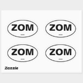 Zombie Ovale Sticker (Vel)