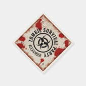 Zombie overlevingsfeest met een roestig teken en b servet (Hoek)