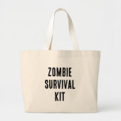 Zombie Overlevingskit Grote Tote Bag (Voorkant)
