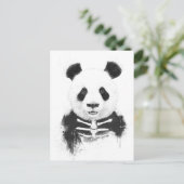 Zombie panda briefkaart (Staand voorkant)