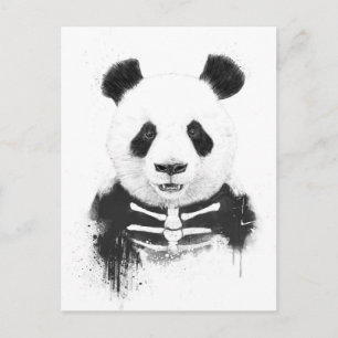 Zombie panda briefkaart