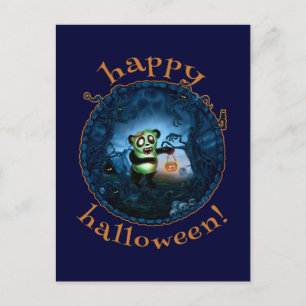 Zombie Panda Happy Halloween Briefkaart