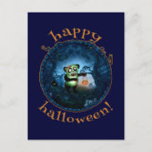 Zombie Panda Happy Halloween Briefkaart (Voorkant)