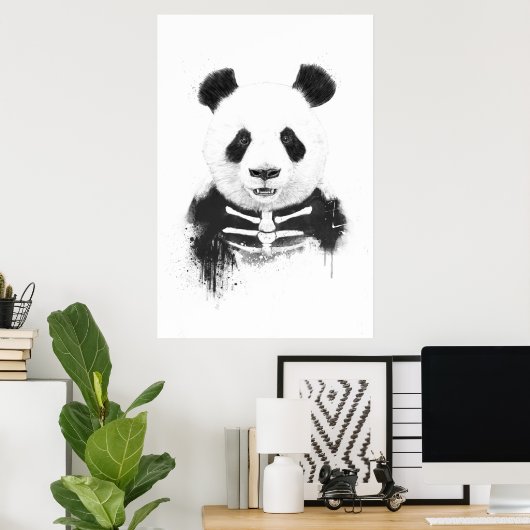 Zombie panda poster (Thuiskantoor)