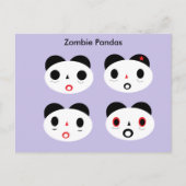 Zombie Pandas Briefkaart (Voorkant)