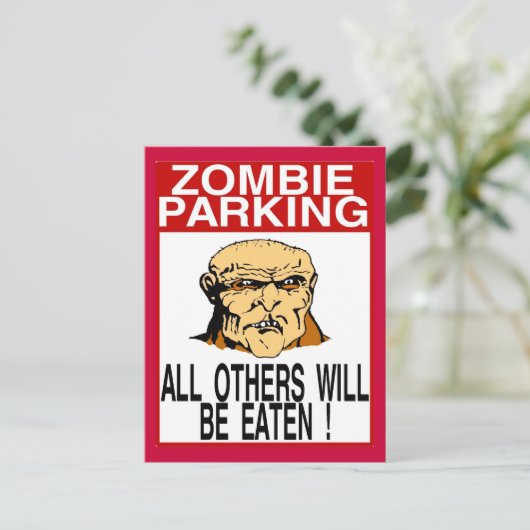 Zombie Parking Briefkaart (Staand voorkant)
