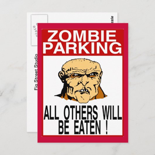 Zombie Parking Briefkaart (Voorkant / Achterkant)