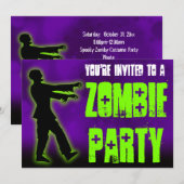 Zombie Party, Groene Walker Kaart (Voorkant / Achterkant)