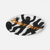 Zombie Party Halloween Party Papieren Bordje (Gekanteld)