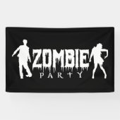 Zombie Party | Halloween Spandoek (Horizontaal)