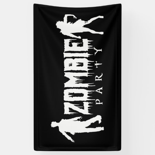 Zombie Party | Halloween Spandoek (Verticaal)