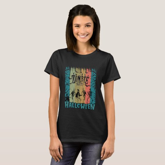 Zombie Party, Halloween T-shirt (Voorkant volledig)